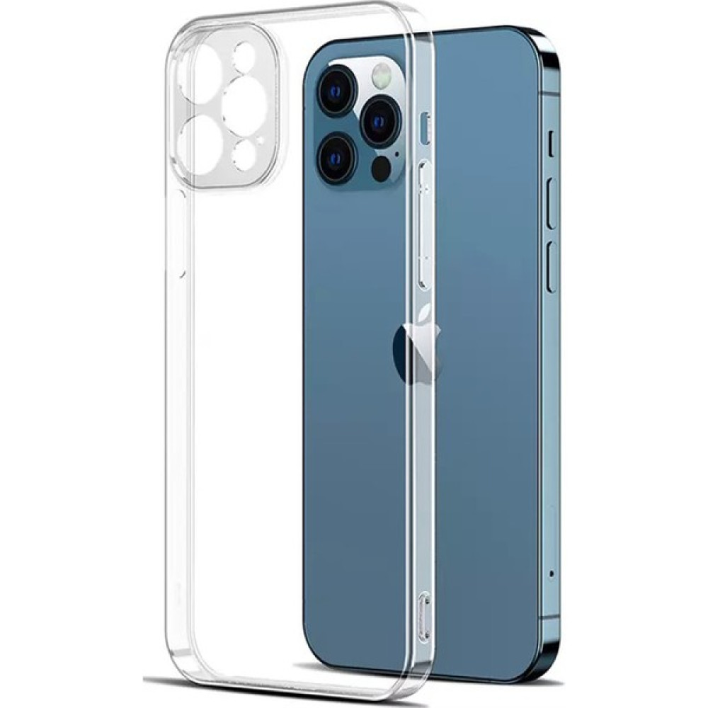 CepStok Apple iPhone 12 Pro Max Kılıf Şeffaf 3D Kamera Lens Korumalı Tıpalı Şarj Korumalı Silikon Cep Telefonu Kılıfı Fiyatı