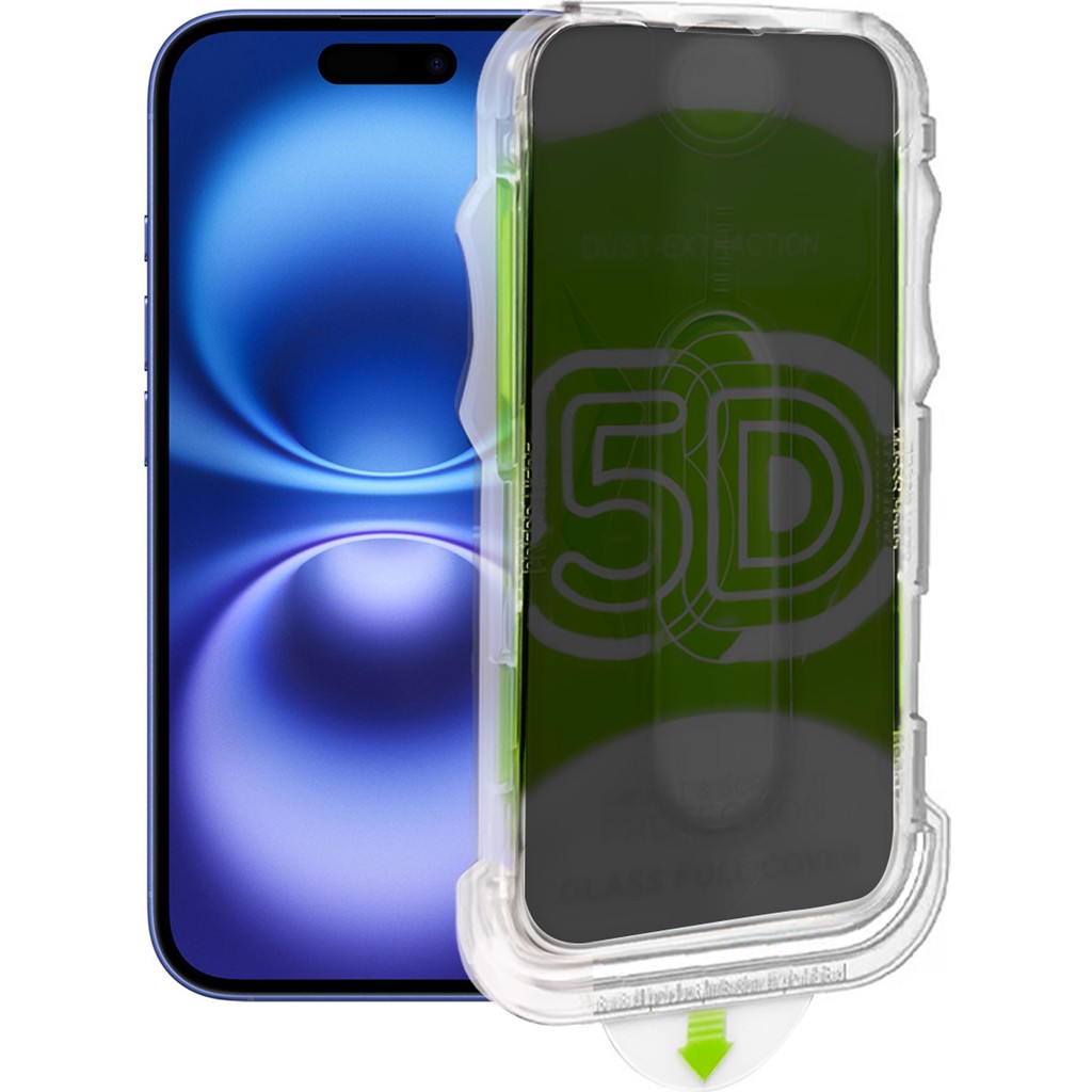 CepStok iPhone 16 Ekran Koruyucu Hizalama Aparatlı Privacy Hayalet Tam Kaplayan Temperli Cam - Siyah Cep Telefonu Ekran Koruyucusu Fiyatı