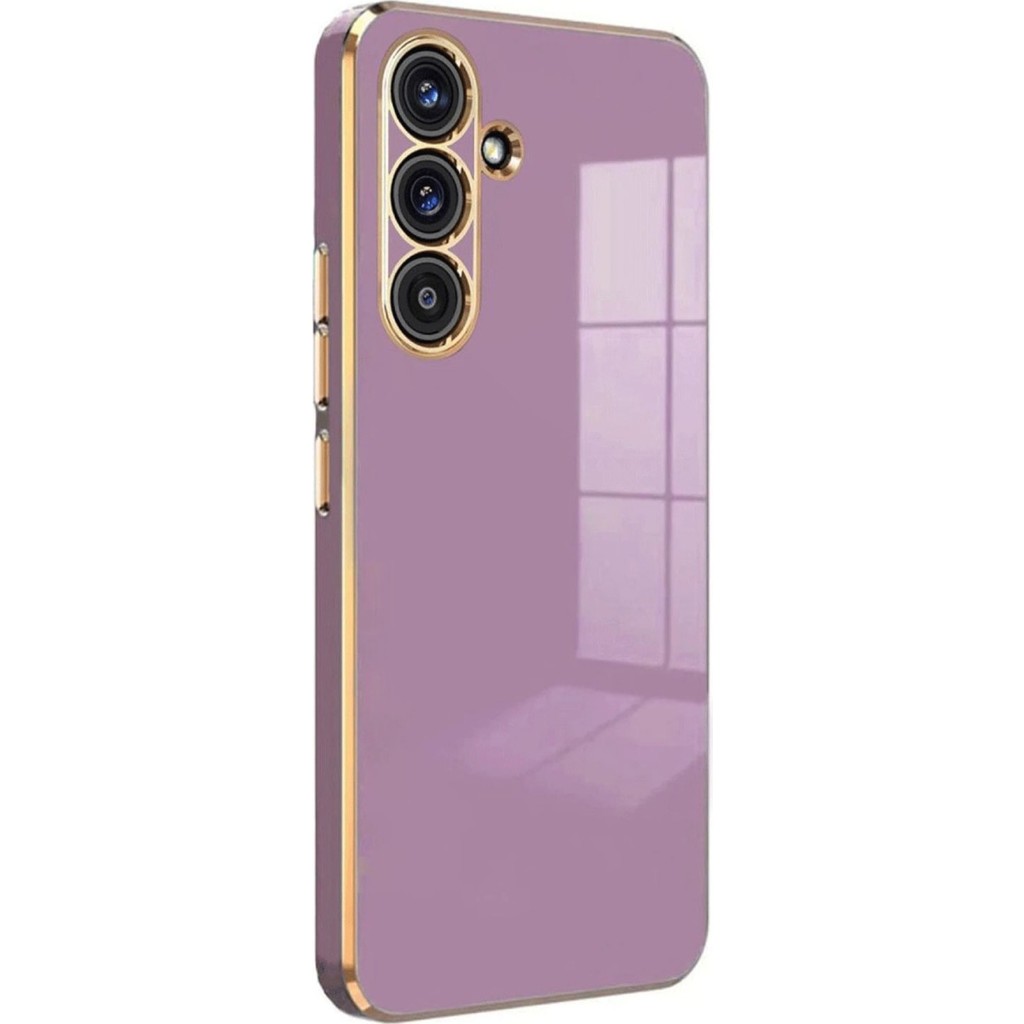 CepStok Samsung Galaxy A17 Kılıf Kenar Detaylı Yumuşak Parlak Silikon Kapak - Koyu Pembe Diğer Fiyatı
