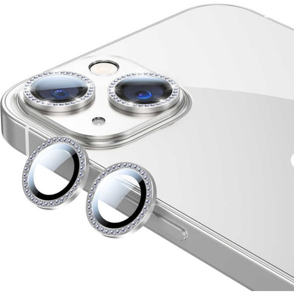 Ceptimum Apple iPhone 13 Kamera Lens Koruyucu Temperli Taşlı Tasarım - Gümüş Cep Telefonu Ekran Koruyucusu Fiyatı
