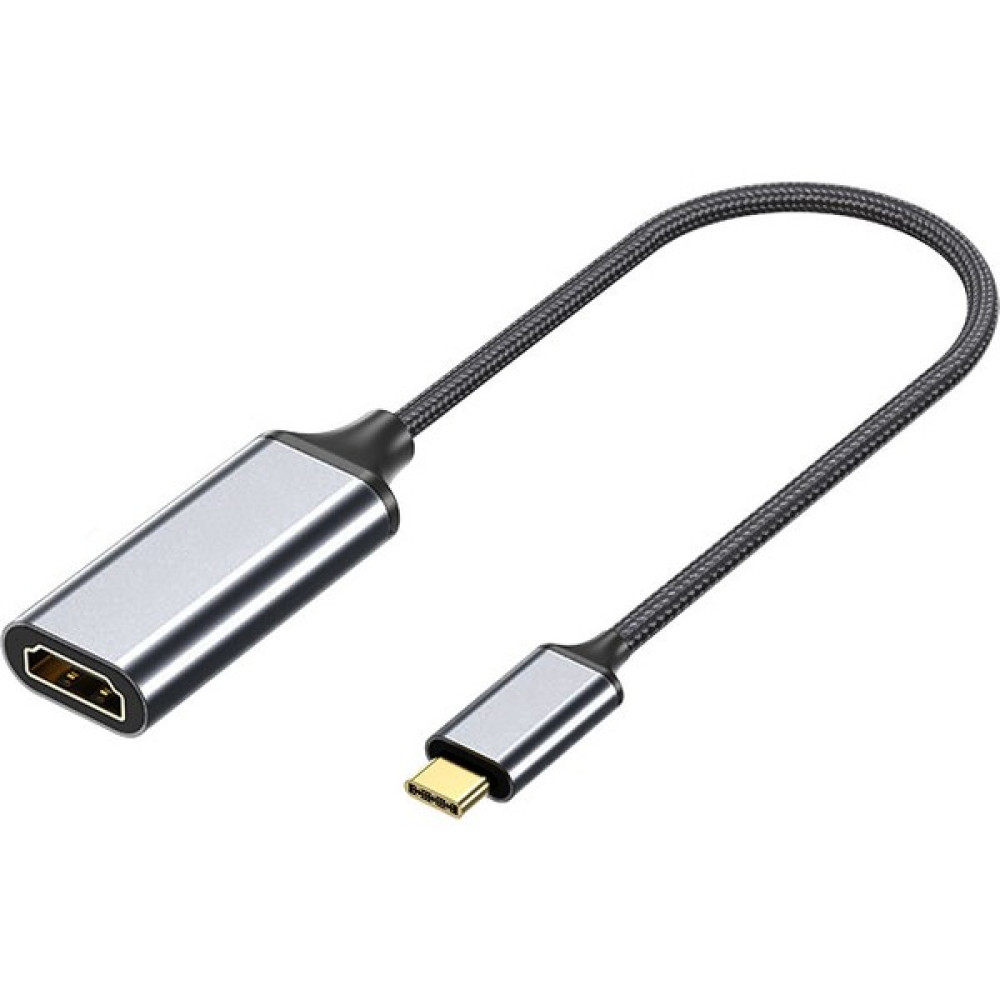 Cepustik Telefon Aksesuarları Zore QG05 8k 60 Hz Görüntü Kalitesi Type-C To HDMI Dönüştürücü 15CM - Gri Bilgisayar Çevirici ve Adaptörü Fiyatı