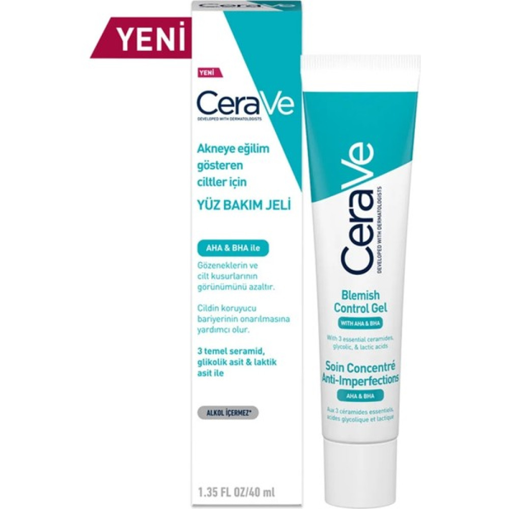 Cera Ceraveyağlı ve Düzensiz Ciltler Için Siyah Nokta, Leke Görünüm Ü ve Akne Karşıtı Yüz Bakım Jeli 40 ml Akne ve Sivilce Bakımı Fiyatı
