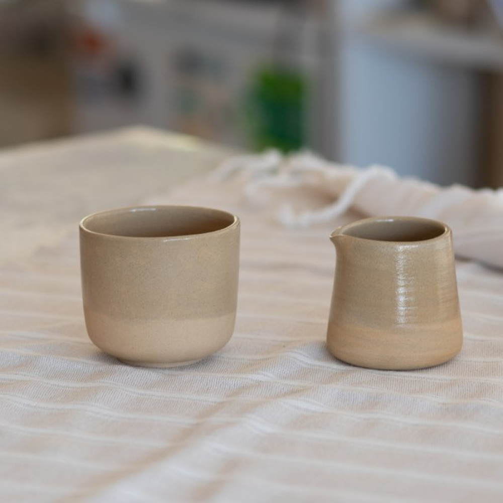 Cerabien Seramik Kupa ve Sütlük Takımı Stoneware El Yapımı Seramik Kahve Takımı Fincan / Bardak / Kahve Takımı Fiyatı
