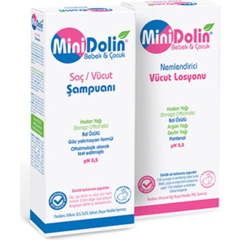 Ceradolin Minidolin Bebek & Çocuk Saç ve Vücut Şampuanı 250 ml +Nemlendirici Vücut Losyonu 250 ml - Şeffaf Bebek Şampuanı Fiyatı