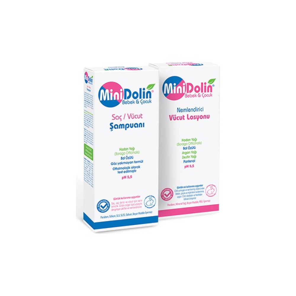 Ceradolin Minidolin Bebek Çocuk Saç ve Vücut Şuanı 250 ml + Nemlendirici Vücut Losyonu 250 ml Bebek Şampuanı Fiyatı