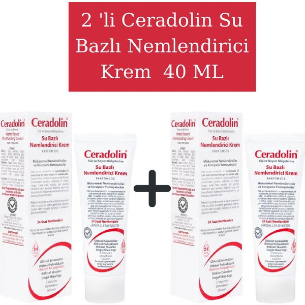 Ceradolin Su Bazlı Nemlendirici Krem 40 ml x 2 Nemlendiriciler Fiyatı