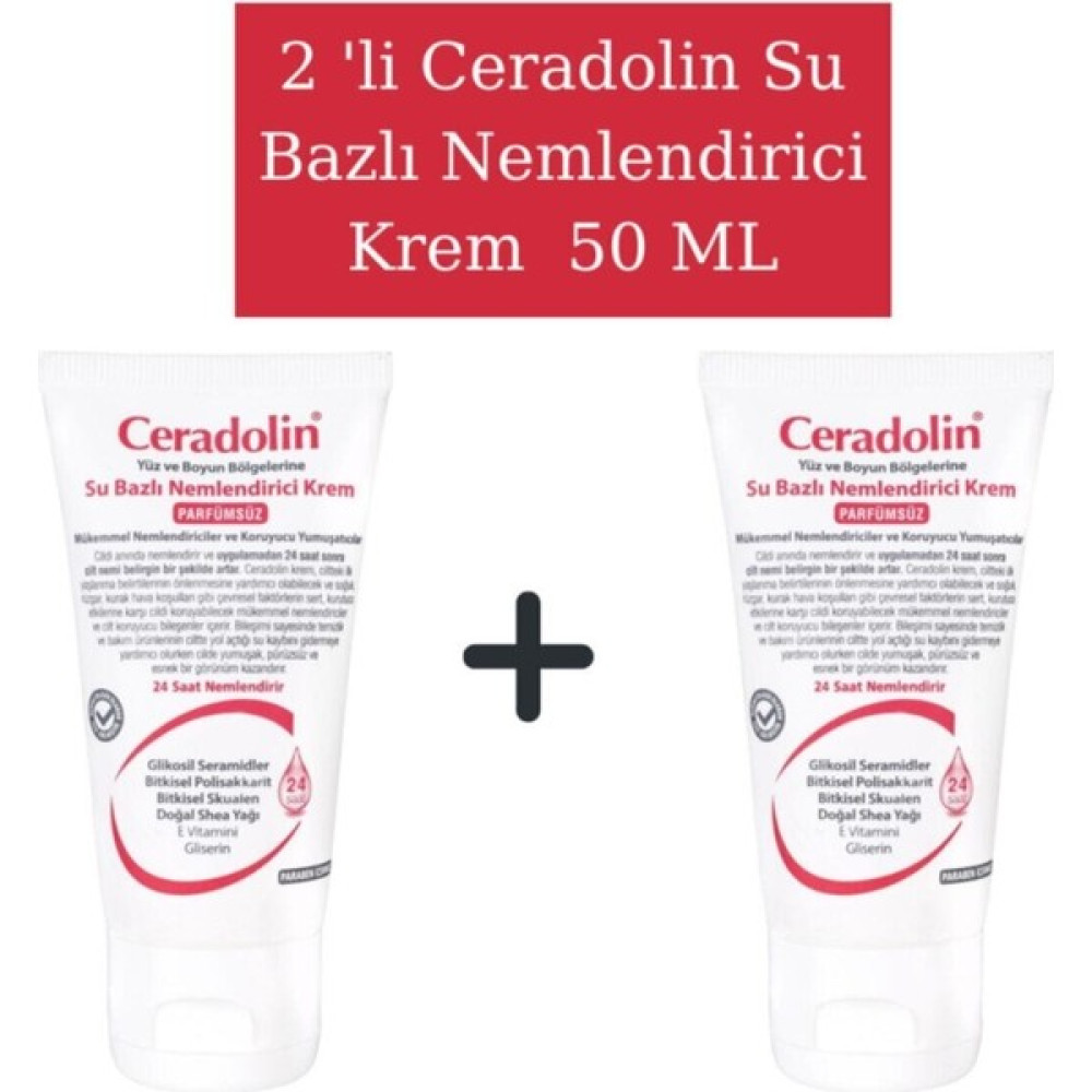 Ceradolin Su Bazlı Nemlendirici Krem 50 ml x 2 Nemlendiriciler Fiyatı