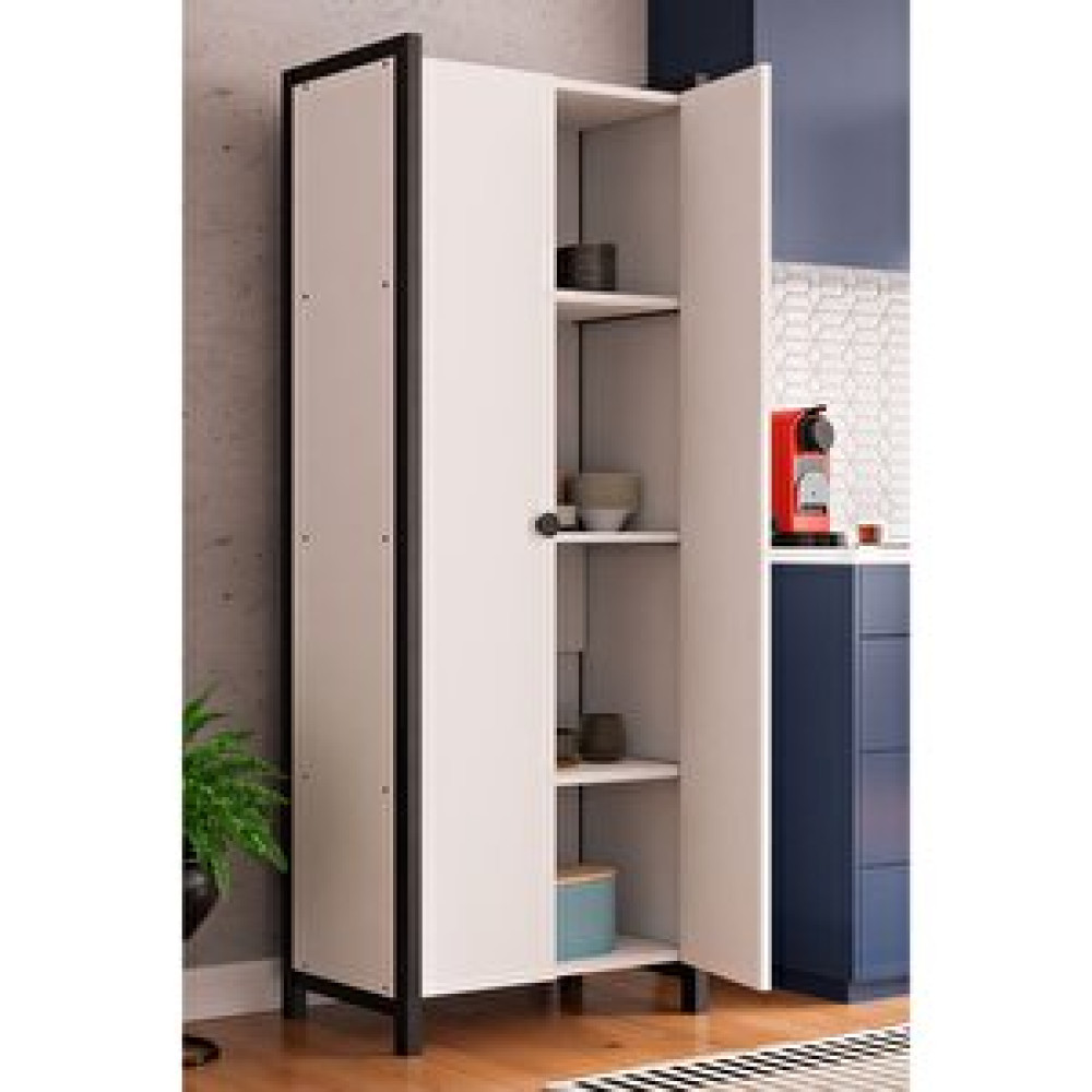 Ceramical DL1 60x180 Cm Çok Amaçlı Mutfak Dolabı, Banyo Dolabı, Ofis Dolabı, Balkon Dolabı - Beyaz Mutfak Dolabı / Mobilyası Fiyatı