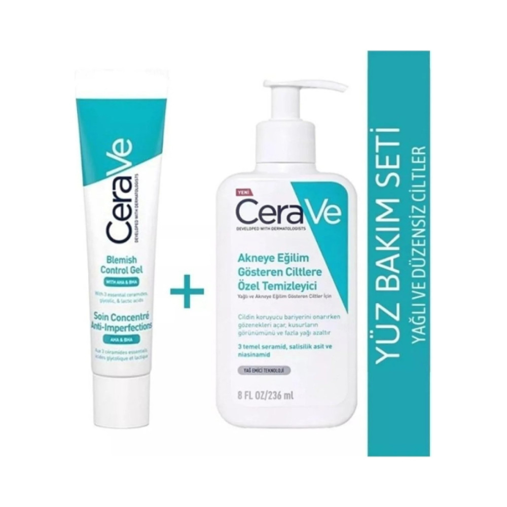 Cerave Akneye Egilim Gosteren Ciltler Icin Bakim Seti 236 Ml Temizleyici+40Ml Jel Akne ve Sivilce Bakımı Fiyatı
