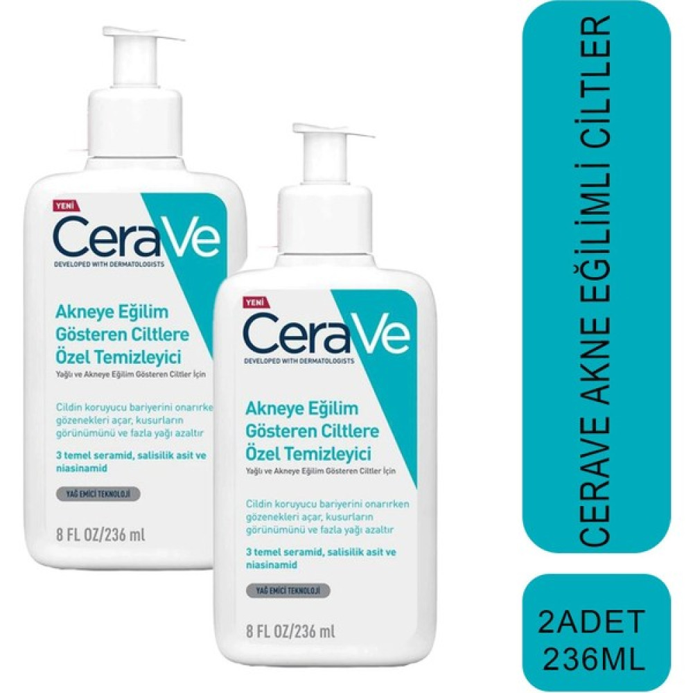 Cerave Akneye Eğilimli Ciltler İçin Özel Temizleyici 236 ml Cilt Temizleme ve Peeling Fiyatı