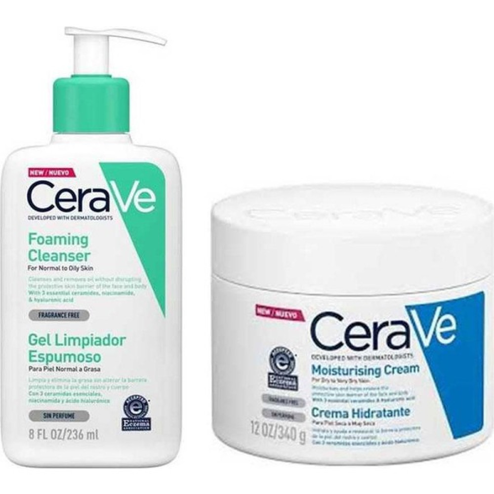 Cerave Foaming Cleanser 236ML & Moisturising Cream 340GR Makyaj Temizleyicileri Fiyatı