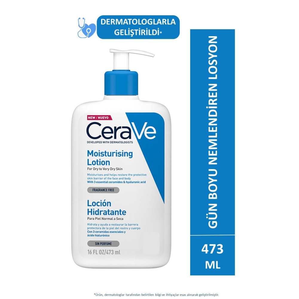 CeraVe Nemlendirici Losyon Kuru Ciltler Seramid Ve Hyalüronik Asit Içerikli Yüz Vücut 473ml Cilt ve Yüz Bakımı Fiyatı