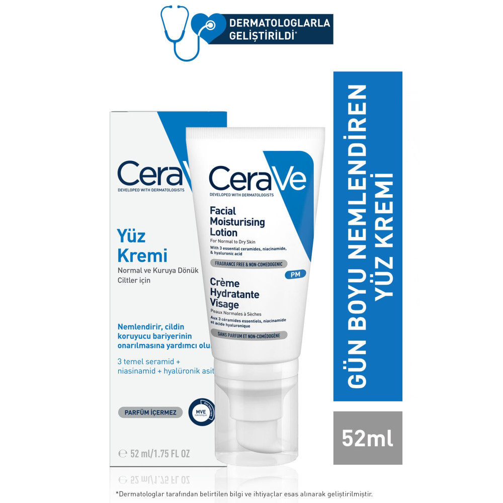 CeraVe Nemlendirici Yüz Kremi 52 ml 3337875597449 Cilt ve Yüz Bakımı Fiyatı