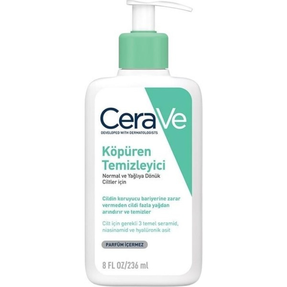 CeraVe Normal ve Yağlıya Dönük Ciltler Için Köpüren Temizleyici 236ML Cilt Temizleme ve Peeling Fiyatı