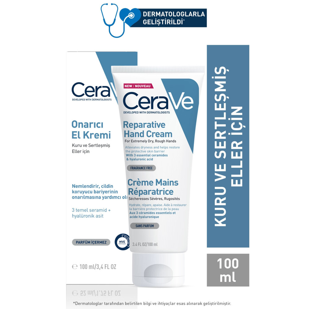CeraVe Onarıcı El Kremi Kuru Ve Çatlamış Eller Seramid Ve Hyalüronik Asit Içerikli 100 ml El Bakımı Fiyatı