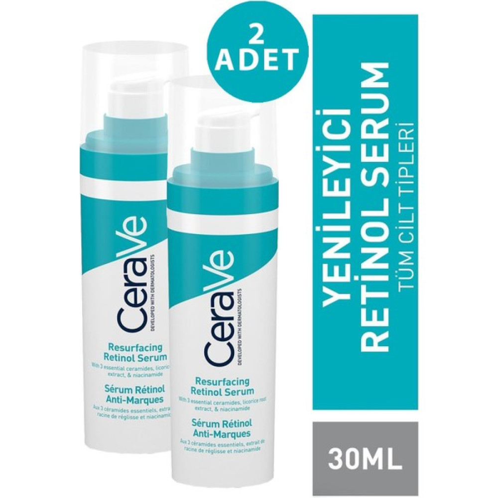 Cerave Yağlı Ve Düzensiz Ciltler Için Retinol Serum 30 Ml 2 Adet - -- Anti-Aging / Yaşlanma Karşıtı Fiyatı