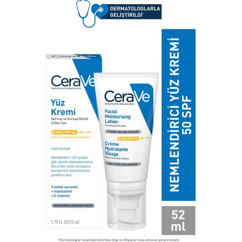 Cerave Yüz Kremi Spf 50 52 ml Nemlendiriciler Fiyatı