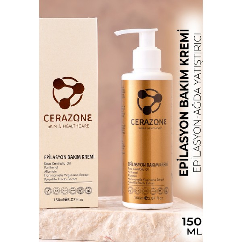 Cerazone Epilasyon ve Ağda Öncesi Sonrası Krem Nemlendirme Kızarıklık Tahriş Çatlama Önleyici 150ML Nemlendiriciler Fiyatı