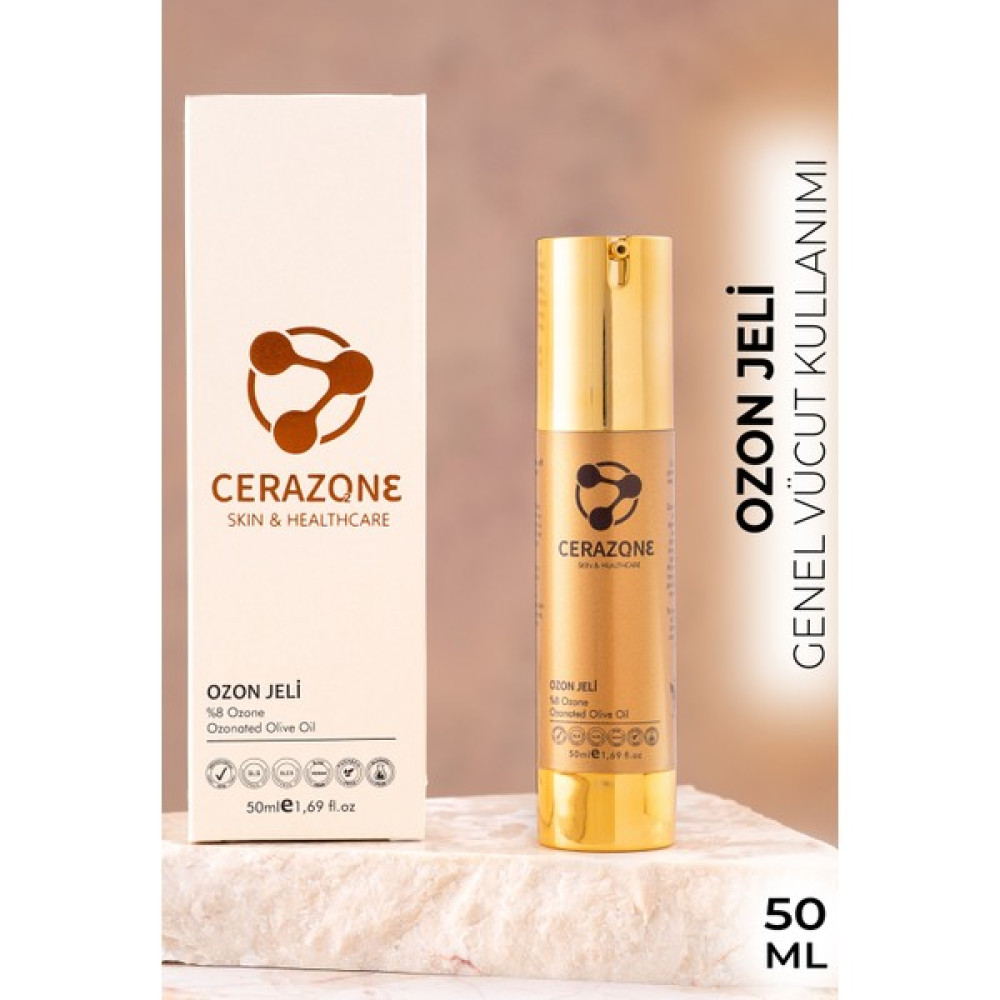 Cerazone Ozon Jeli Egzama Sedef Uçuk Dermatit Pişik Yanık Selülit Sorunları Için Genel Vücut Kullanımı 50ML Nemlendiriciler Fiyatı