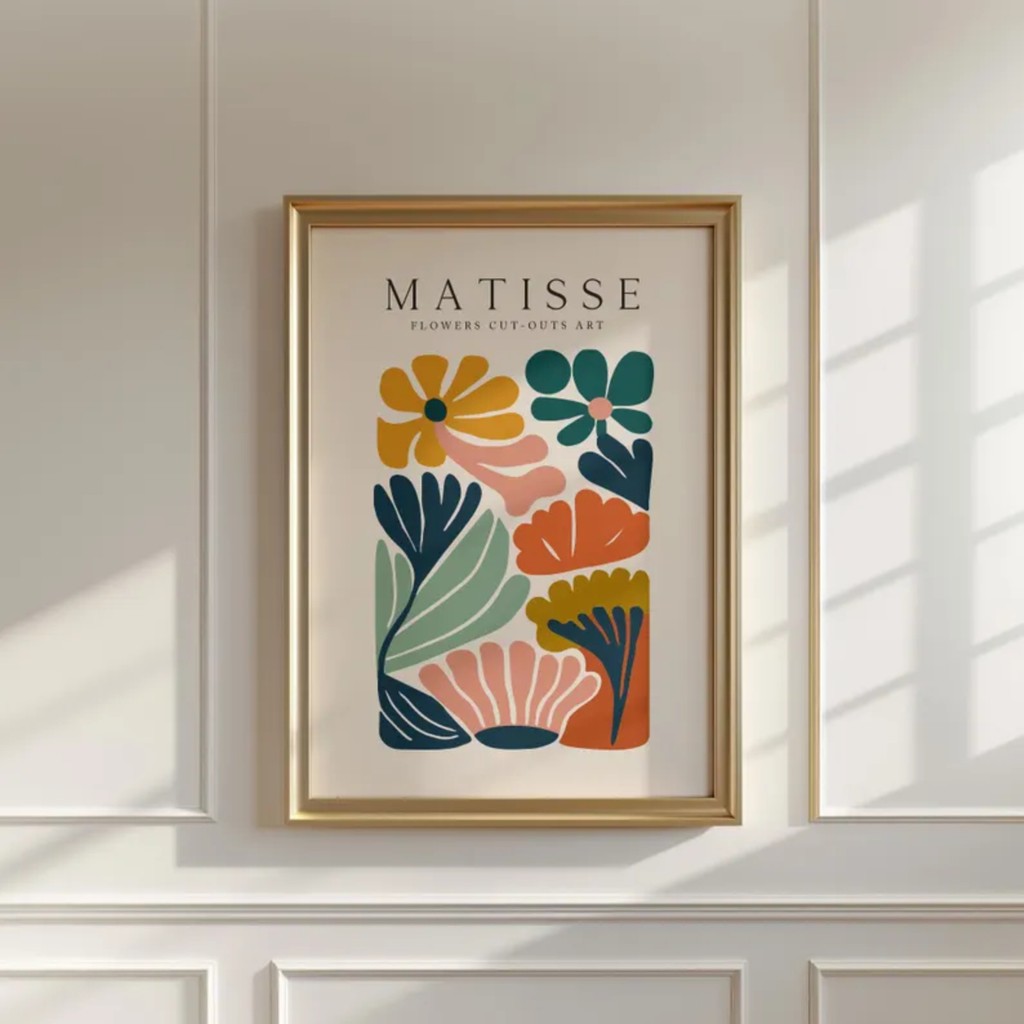 (Çerçevesiz) Renkli Modern Matisse Baskısı Poster, Bohem Duvar Dekoru, Matisse - 21x30 Diğer Fiyatı