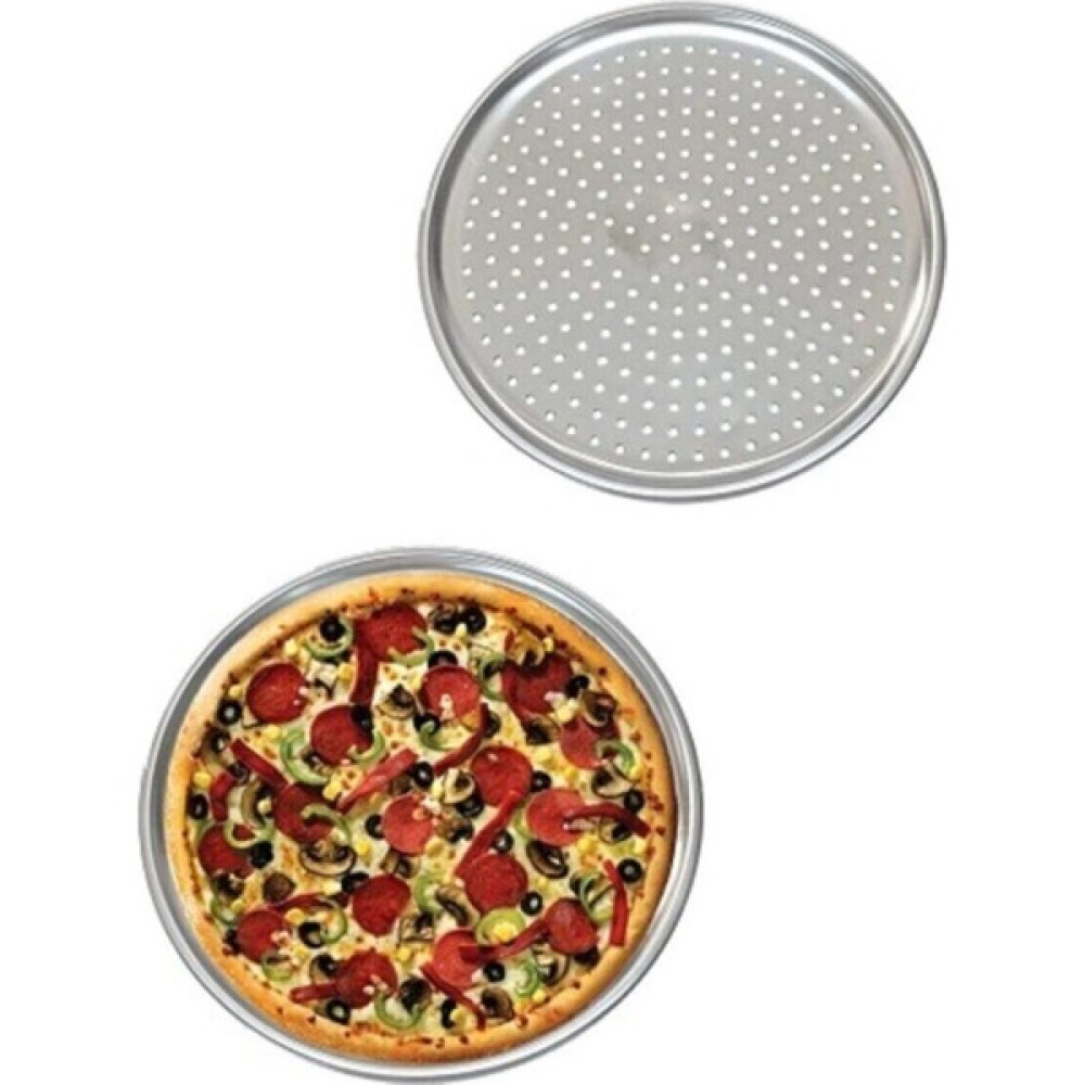 Çerçi Dede Delikli Pizza Fırın Tepsisi Paslanmaz Çelik 28 cm - Gümüş Tepsiler / Fırın Kapları Fiyatı