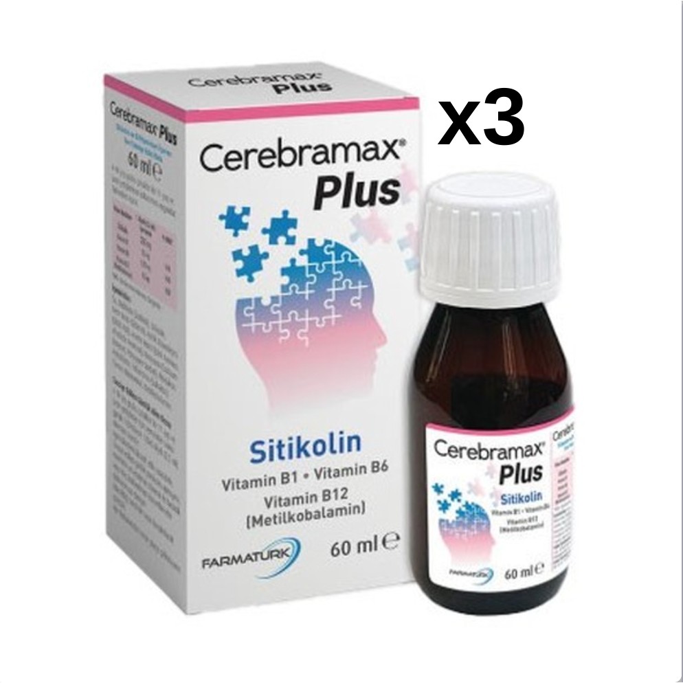 Cerebramax Plus Sıvı Şurup 60 ml 3ADET - Sade Diğer Fiyatı