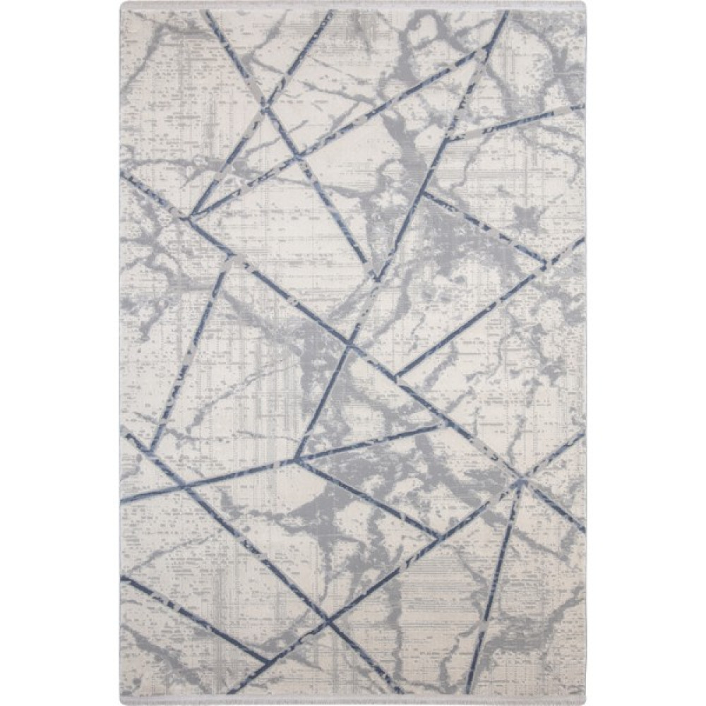 Ceremony Home Saçaklı Oturma Odası Halısı ve Salon Halısı, Halı - 80 x 150 cm - Krem - Mavi Salon Halısı Fiyatı
