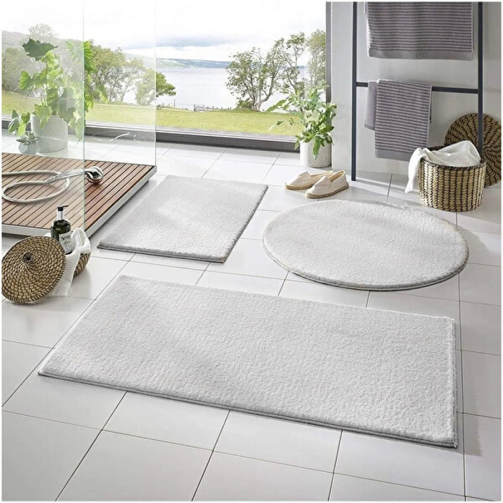 Ceremony Home Sarar 3'lü Jel Kaymaz Taban Post Peluş Banyo Paspas Takımı( 50X50, 50X60, 50X90 ) - Beyaz Klozet Takımı Fiyatı