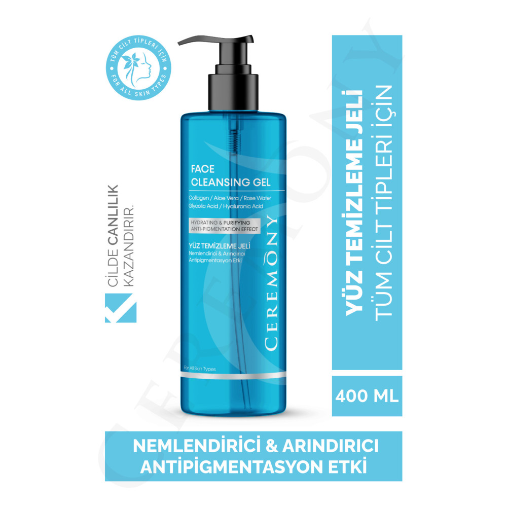 Ceremony Nemlendirici & Arındırıcı & Antipigmentasyon Etkili Yüz Temizleme Jeli 400 Ml Cilt Temizleme ve Peeling Fiyatı