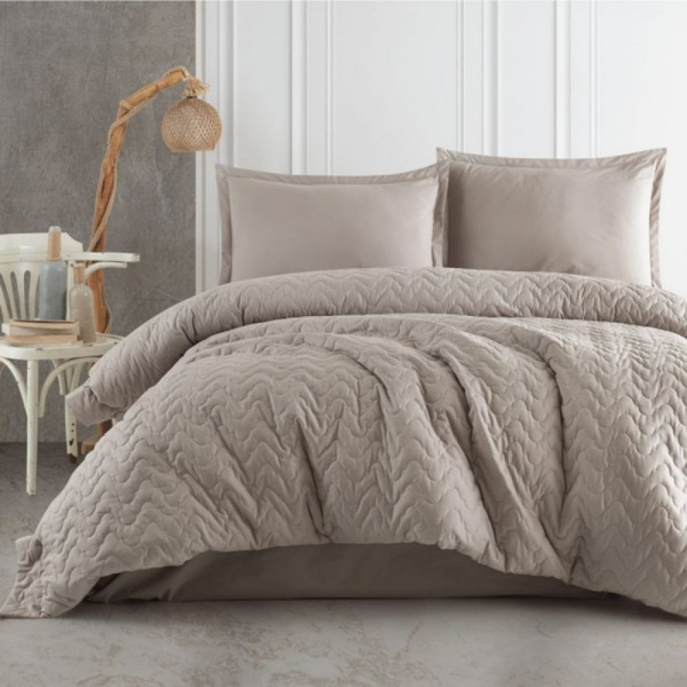 Ceren Atana Bej Dört Mevsim Tek Kişilik Ranforce Nevresim Takımı - 160 x 220 cm Nevresim Takımı Fiyatı