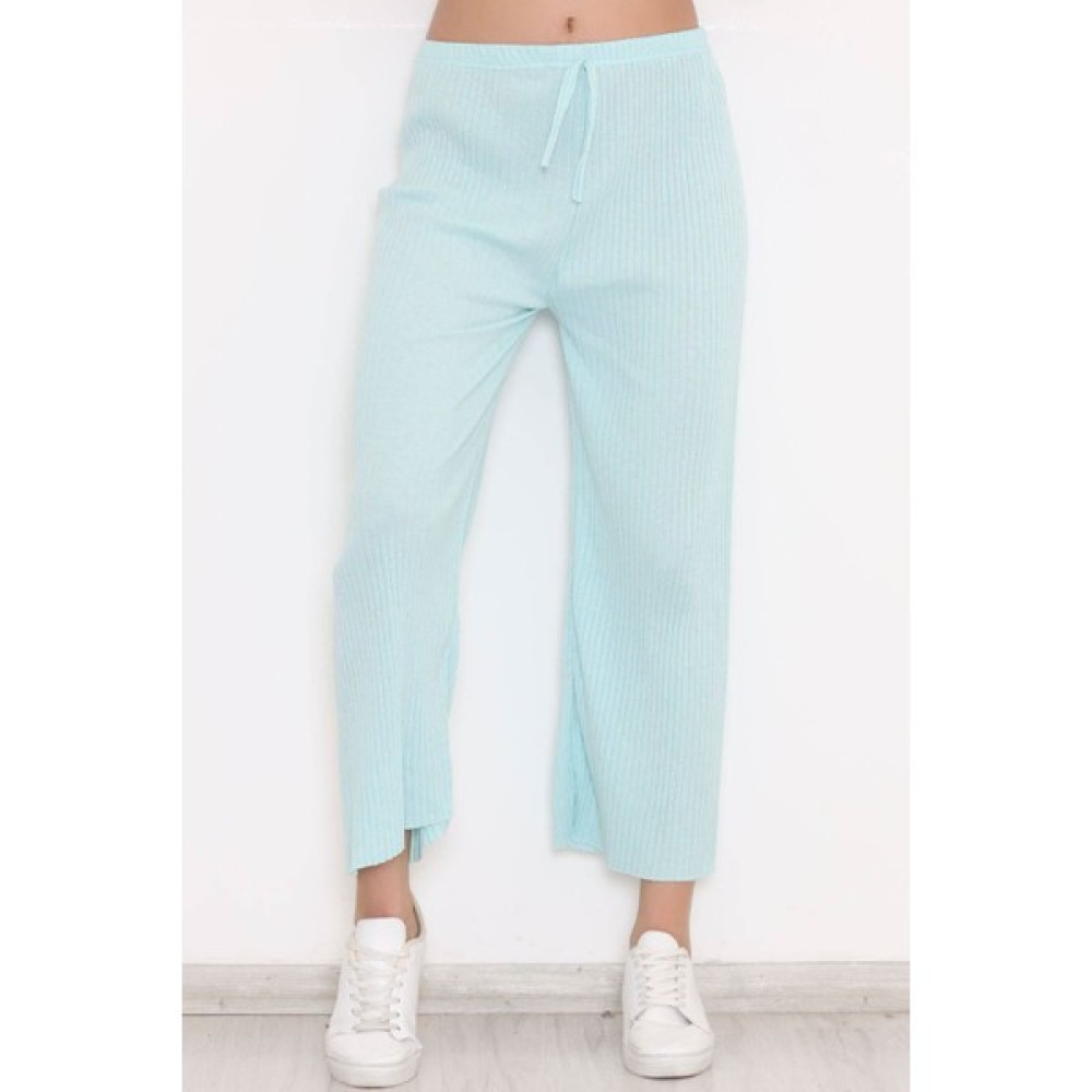 Ceren Gündoğdu Butik Fitilli Pantolon Suyeşili - 8337.1567. Kadın Pantolon Fiyatı