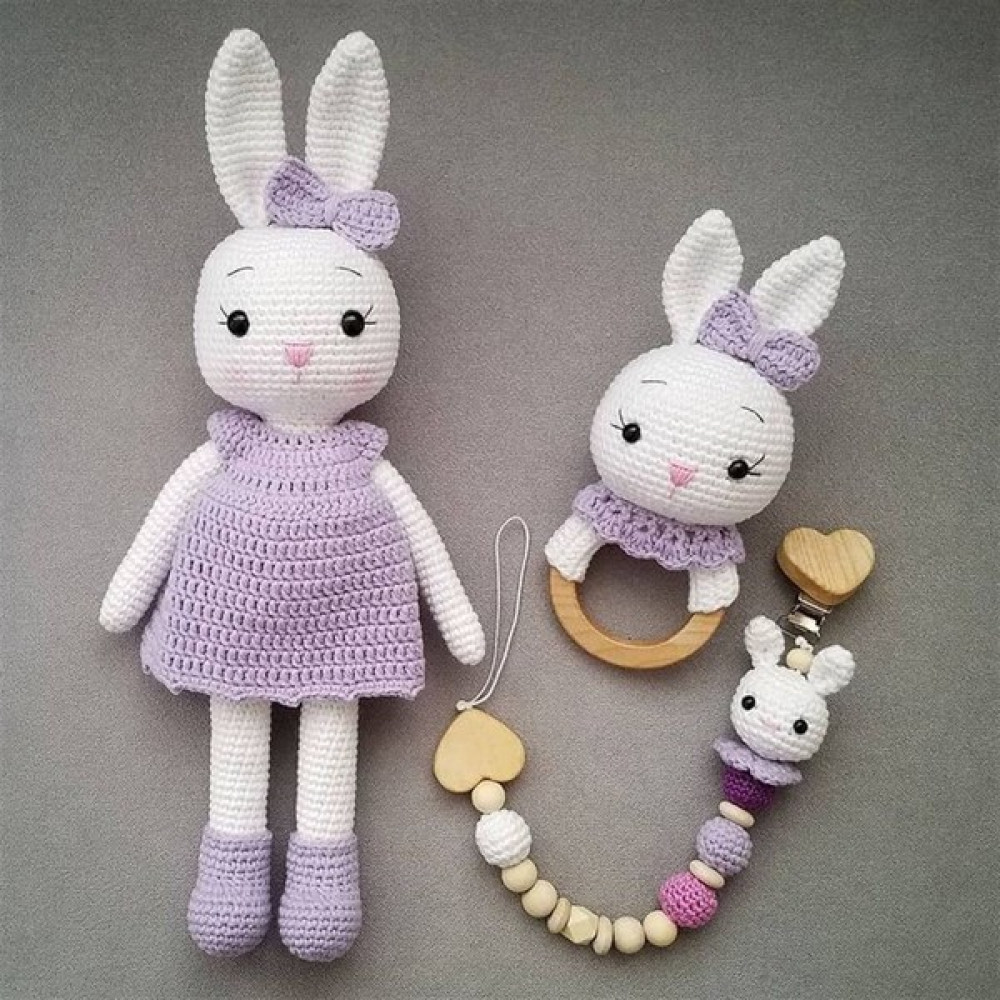 Cerence Amigurumi Uyku Arkadaşı Seti Lila Bebek Oyuncakları Fiyatı