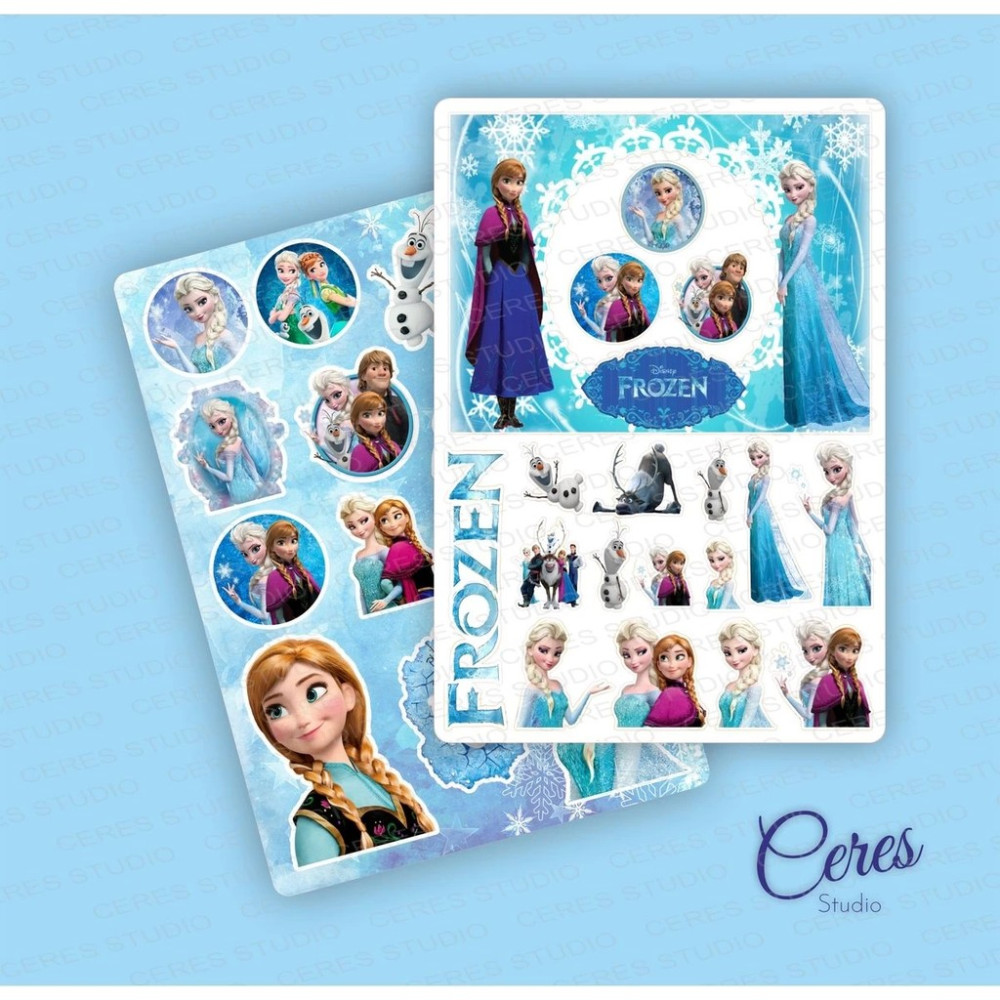 Ceres Studio Elsa Frozen Sticker Etiket 2 Sayfa Etiket (A5) - -- Okul Etiketi Fiyatı