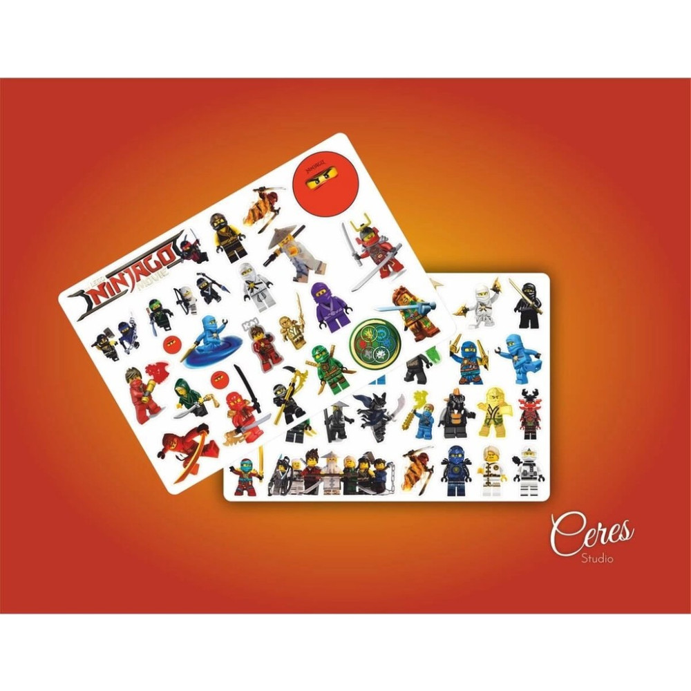 Ceres Studio Ninjago Sticker Etiket 2 Sayfa (A5) 53 Adet Etiket - -- Okul Etiketi Fiyatı
