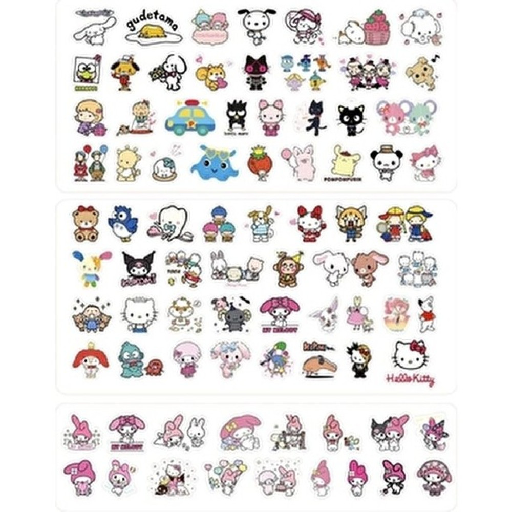Ceres Studio Sanrio Kuromi Hello Kitty My Melody Sticker Etiket Set 3 Sayfa 81 Adet Etiket Okul Etiketi Fiyatı