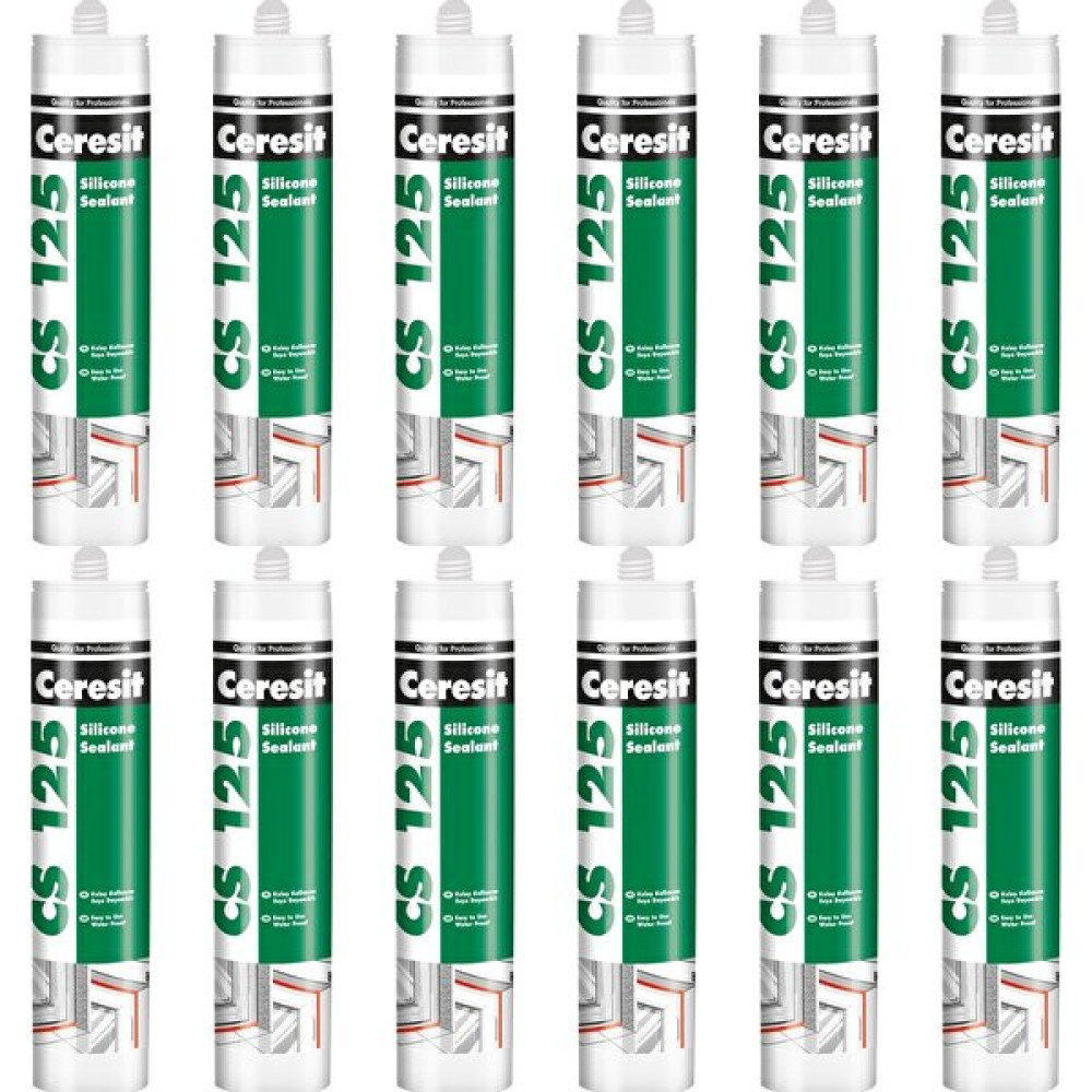 Ceresit Cs 225 Silikon Mastik Şeffaf 280 gr 12 Adet Nalburiye & Hırdavat Fiyatı