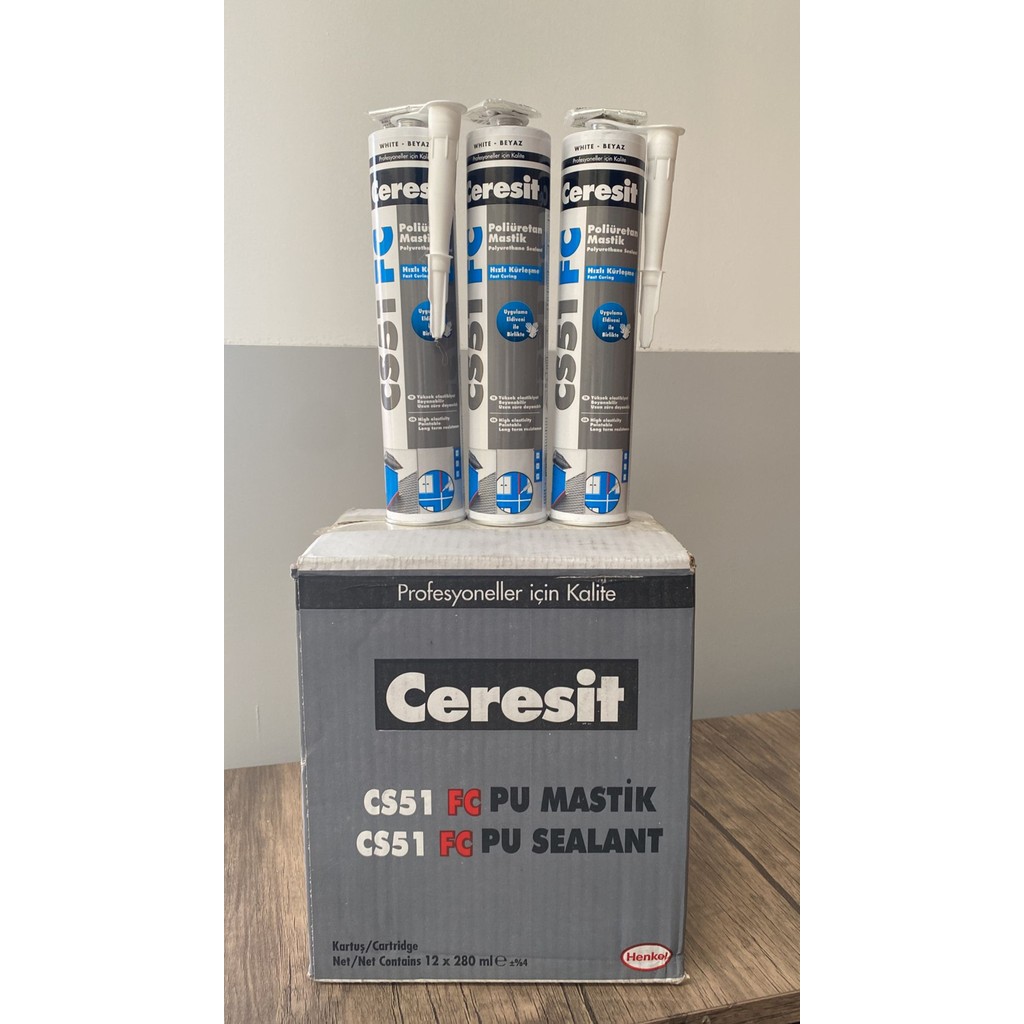 Ceresit Cs 51 Fc Pu Mastik Beyaz 280 ml 6'lı Paket Yarım Koli Nalburiye & Hırdavat Fiyatı