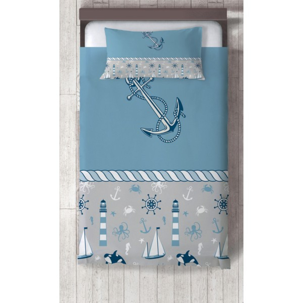 Ceritti Bebek ve Çocuk Odası Deniz Temalı Organik Boyalı, Renkli Yatak Örtüsü Seti Toplam 2 Parça ( 1 Adet Yatak Örtüsü 140X220CM, 1 Adet Yastık Kı... Yatak Örtüsü Fiyatı
