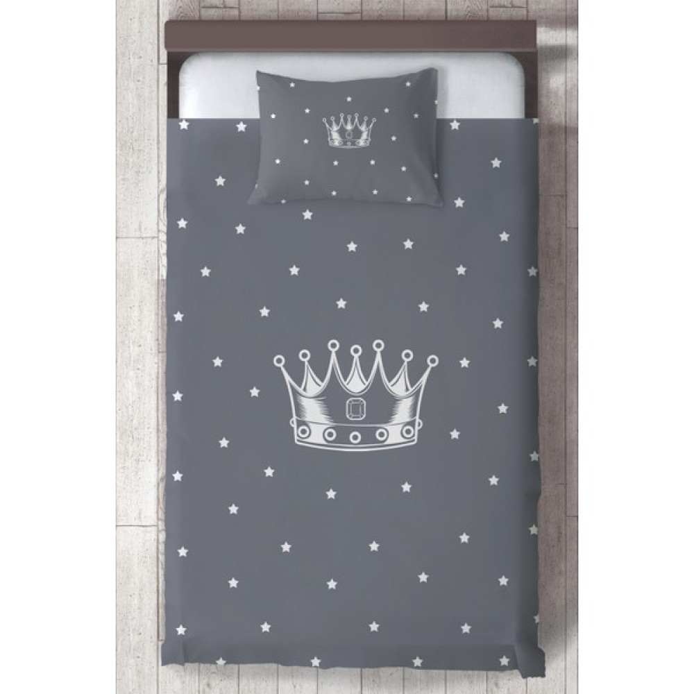 Ceritti Bebek ve Çocuk Odası Kral Tacı Organik Boyalı, Renkli Yatak Örtüsü Seti Toplam 2 Parça ( 1 Adet Yatak Örtüsü 140X220CM, 1 Adet Yastık Kılıf... Yatak Örtüsü Fiyatı