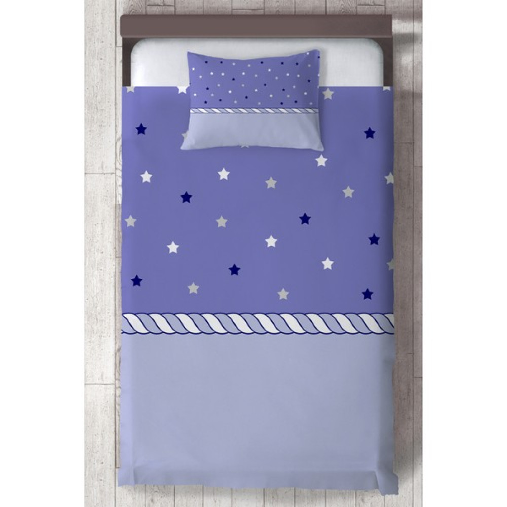 Ceritti Bebek ve Çocuk Odası Mor Yıldızlı Organik Boyalı, Renkli Yatak Örtüsü Seti Toplam 2 Parça ( 1 Adet Yatak Örtüsü 140X220CM, 1 Adet Yastık Kı... Yatak Örtüsü Fiyatı