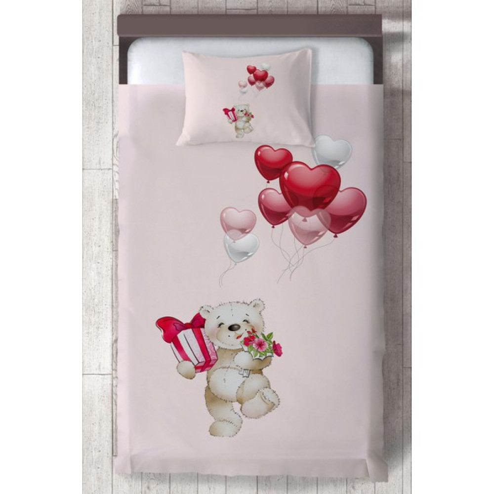 Ceritti Bebek ve Çocuk Odası Sevimli Ayıcık Desenli, Organik Boyalı, Renkli Yatak Örtüsü Seti Toplam 2 Parça ( 1 Adet Yatak Örtüsü 140X220CM, 1 Ade... Yatak Örtüsü Fiyatı