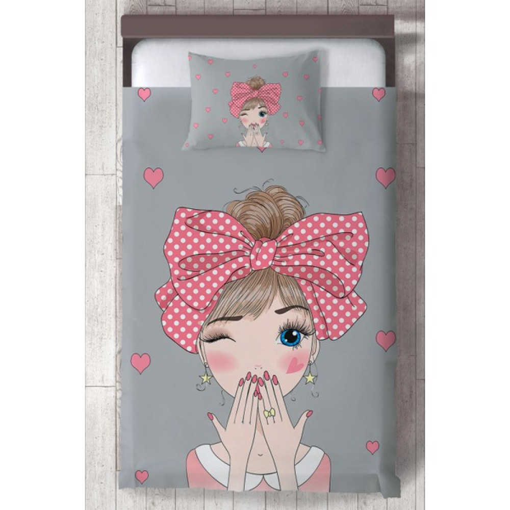 Ceritti Bebek ve Çocuk Odası Soft Renkler Prenses Kız Organik Boyalı, Renkli Yatak Örtüsü Seti Toplam 2 Parça ( 1 Adet Yatak Örtüsü 140X220CM, 1 Ad... Yatak Örtüsü Fiyatı