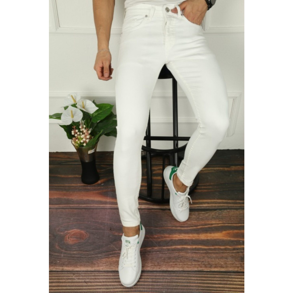 çerme Erkek Beyaz Slim Fit Jean Kot Pantolon Ç13 32 Beden Kadın Pantolon Fiyatı