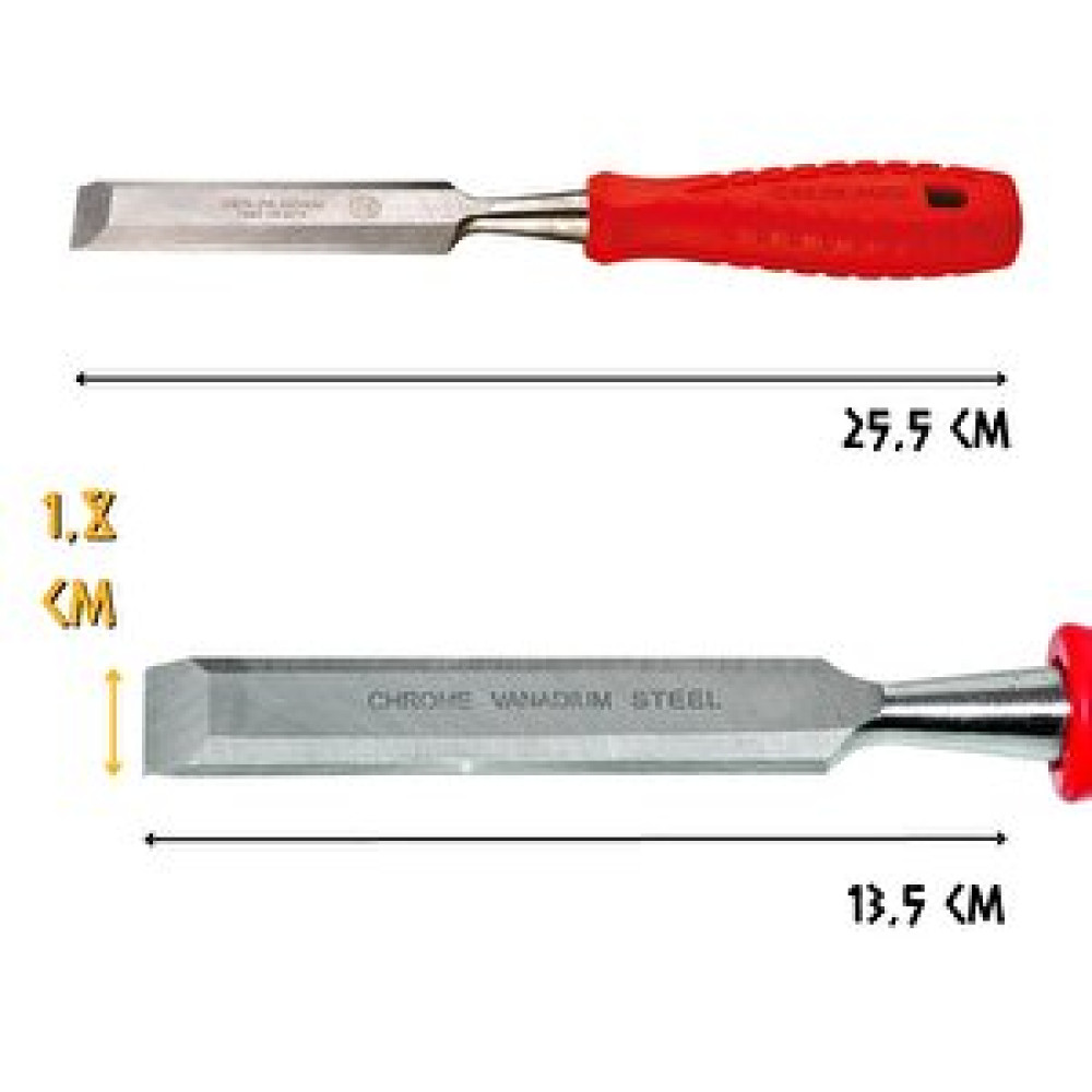 Cerpa-Norm Cer-pa Norm Plastik Saplı Düz İskarpela - Ahşap Oyma Bıçağı - 18 Mm - 25.5 Cm. El Aletleri Fiyatı
