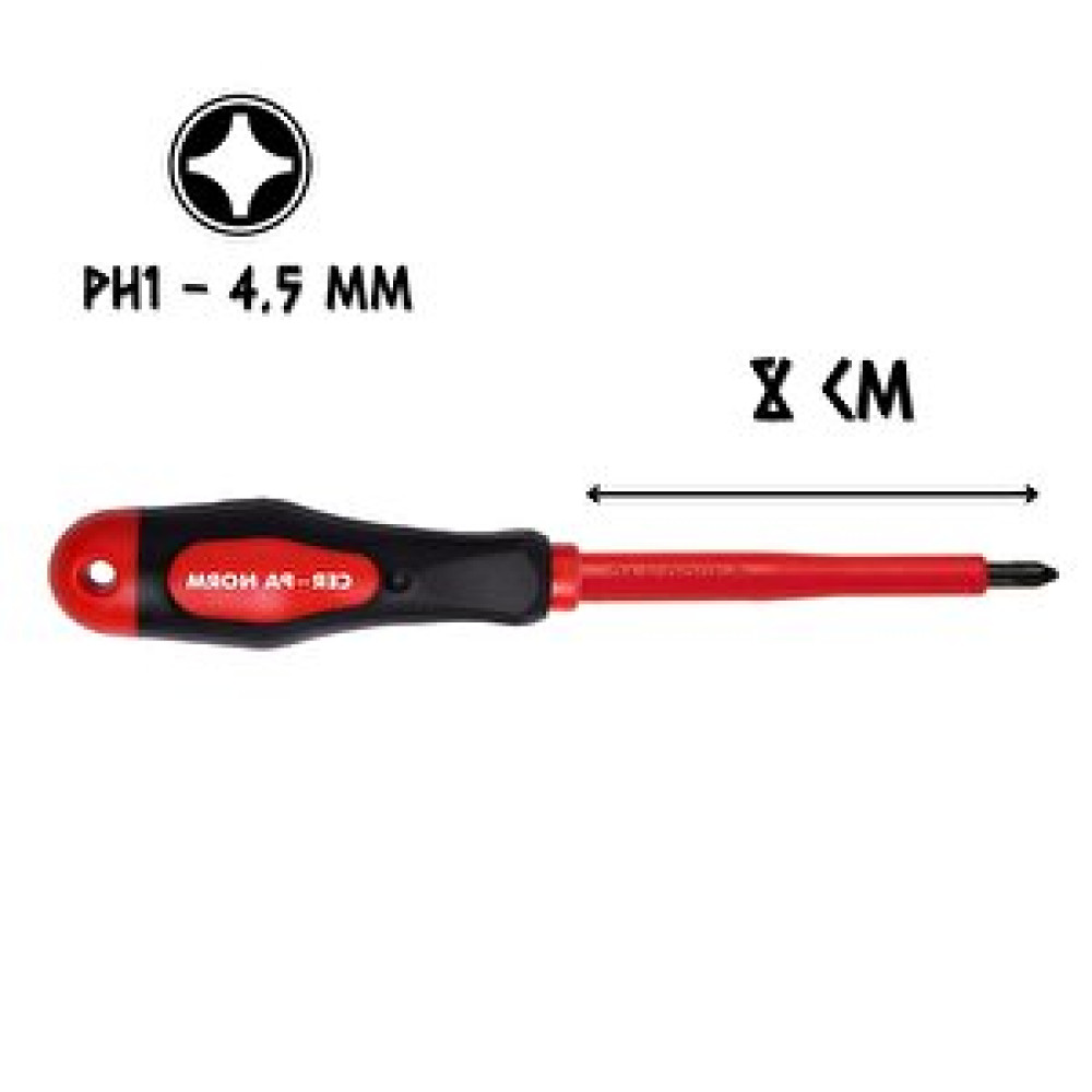 Cerpa-Norm Cer-pa Norm Prosoft İzoleli Tornavida Mıknatıslı Yildiz Uçlu Ph1 - 8 Cm. Tornavida Fiyatı