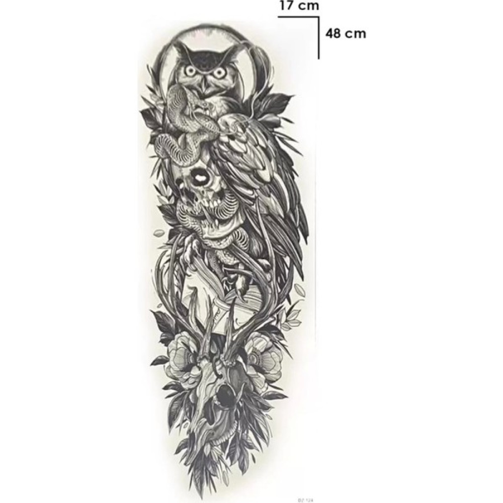 Cersal Geçici Baykuş ve Kurukafa Kol Dövme Tattoo Altın, Takı & Aksesuar Fiyatı