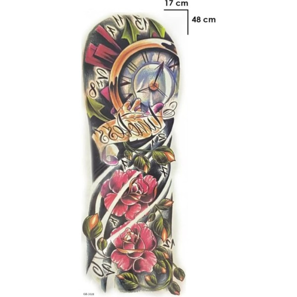 Cersal Geçici Saat ve Gül Desen Dövme Tattoo Altın, Takı & Aksesuar Fiyatı