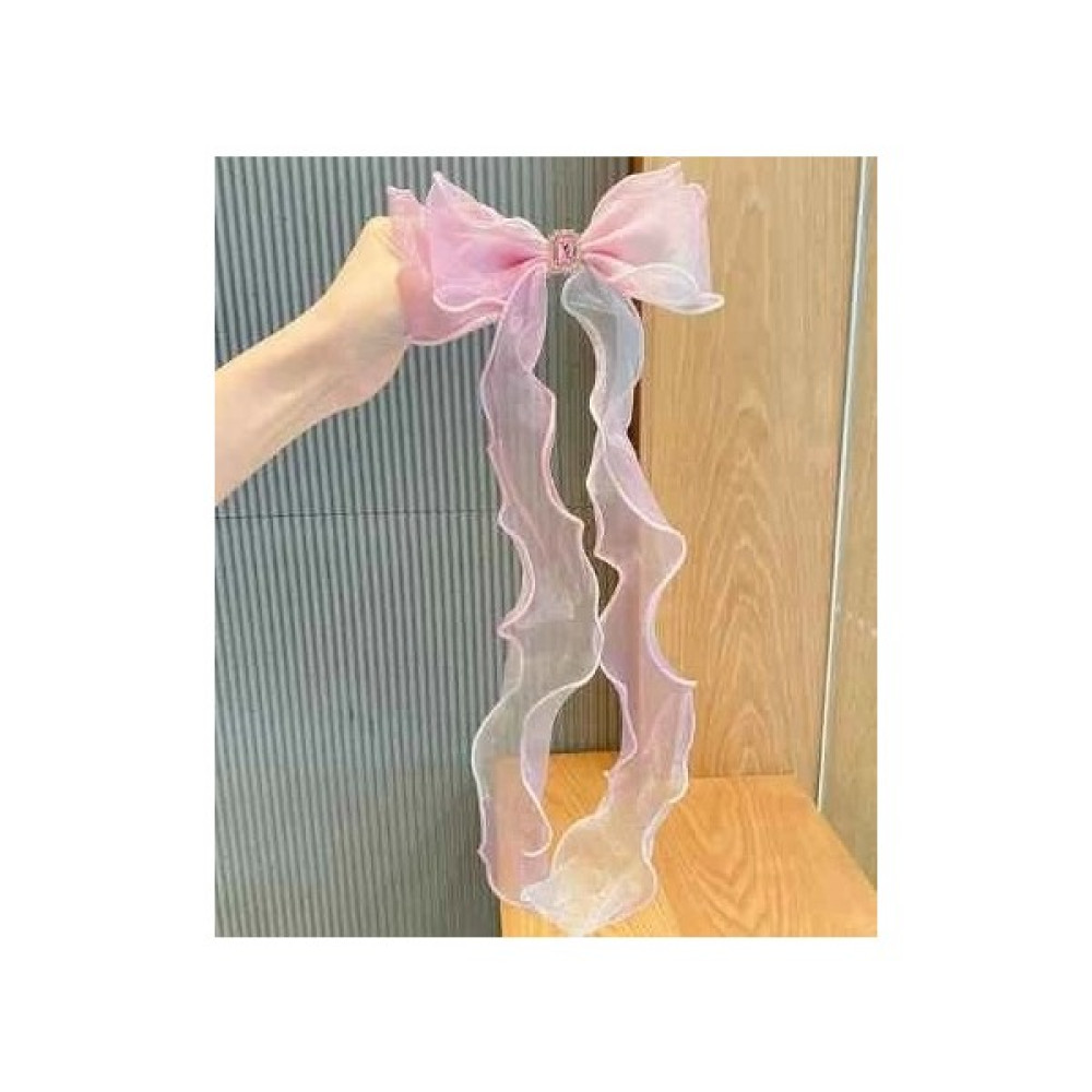 Cersal Taşlı Pembe Renk Kurdele Detaylı Tüllü Pens Otomat Toka Kurdele Toka Toka, Taç & Saç Bandı Fiyatı