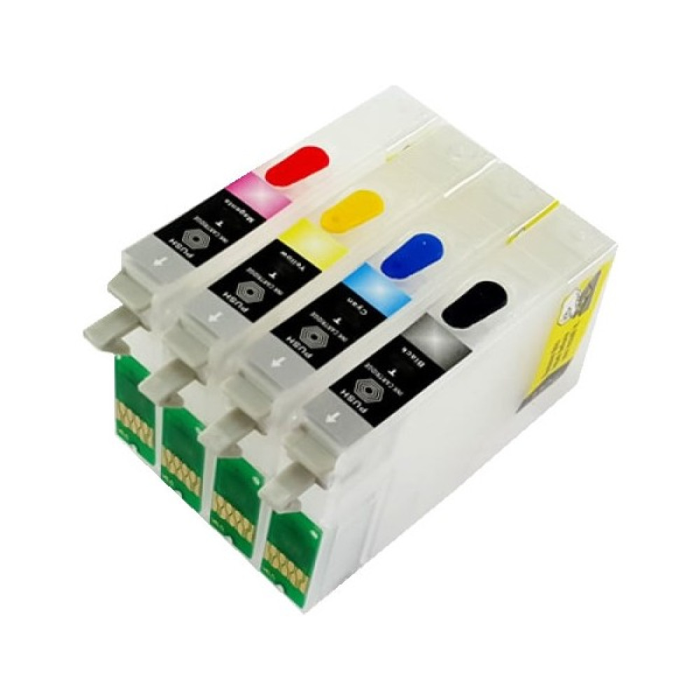 Cescesor Epson T0711-T0714 Uyumlu Kolay Dolan Kartuş - 4 Renk - Renkli Kartuşlar Fiyatı