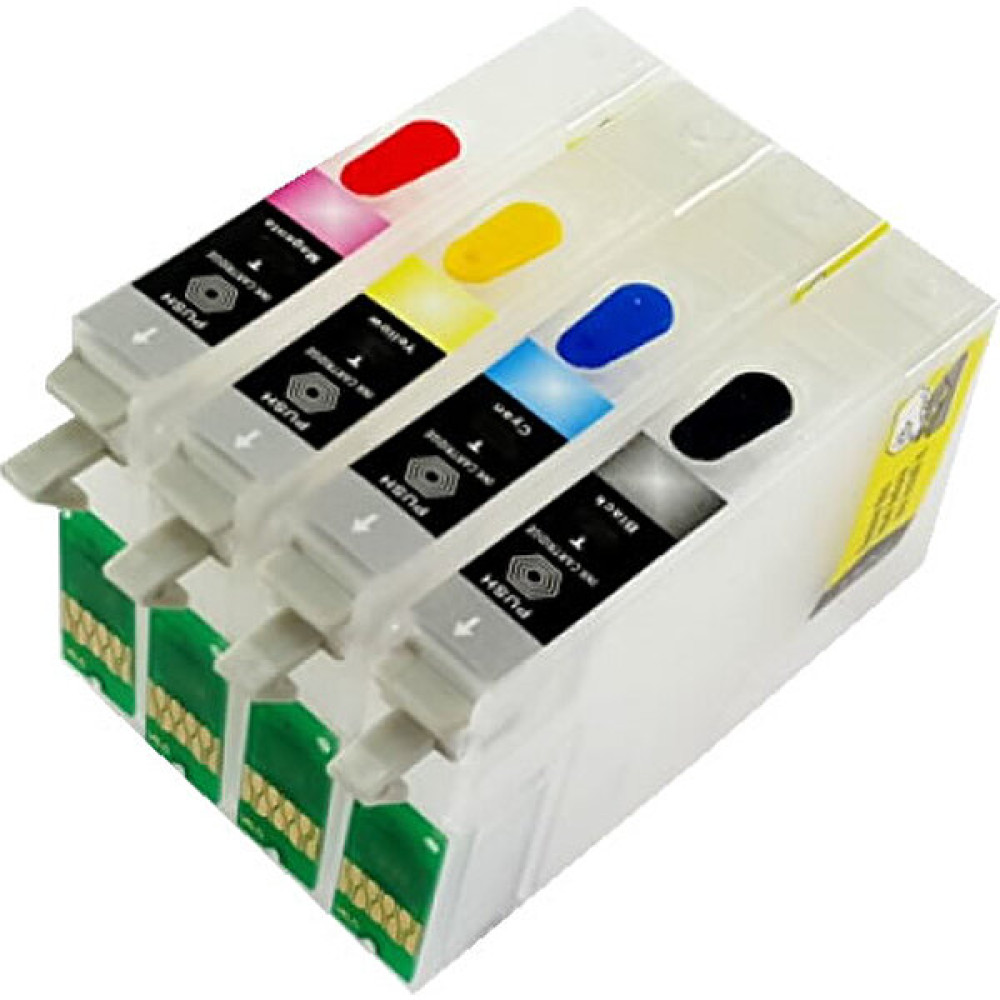 Cescesor T1281-T1284 Uyumlu Kolay Dolan Kartuş - 4 Renk - Renkli Kartuşlar Fiyatı
